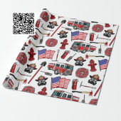 American Firefighting Pattern ラッピングペーパー