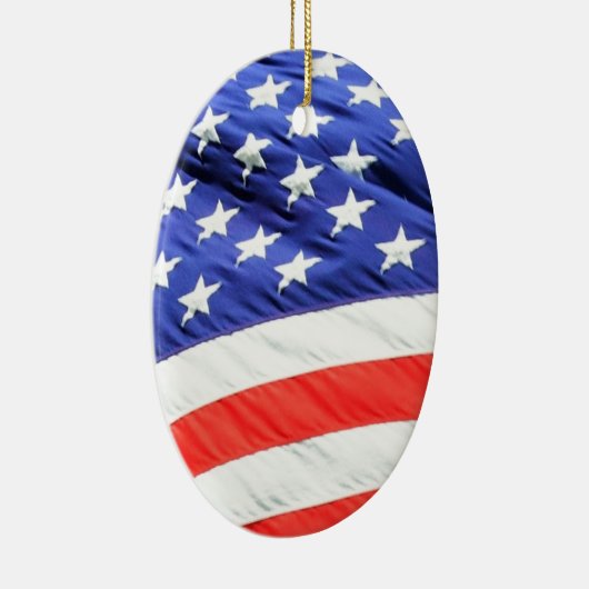 American Flagでは、写真の追加や文字のアップロードが可能 セラミックオーナメント (右)