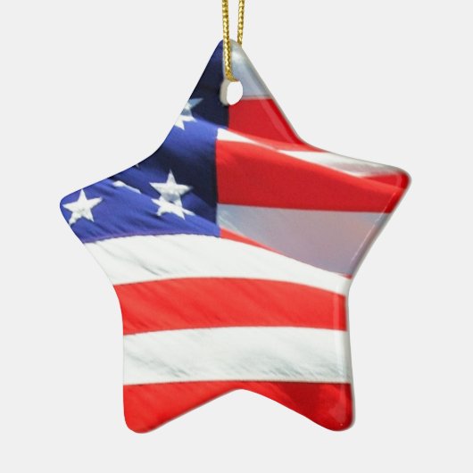 American Flagでは、写真の追加や文字のアップロードが可能 セラミックオーナメント (左)