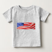 American Flagでは、写真の追加や文字のアップロードが可能 ベビーTシャツ (正面)