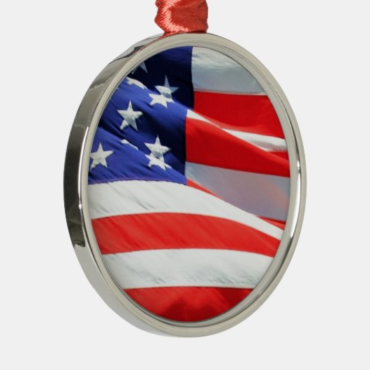 American Flagでは、写真の追加や文字のアップロードが可能 メタルオーナメント (右)