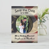 American Flag日付を写真付きで保存 セーブザデート (スタンド正面)