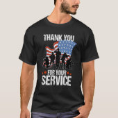 American Flag退役軍人 Tシャツ (正面)
