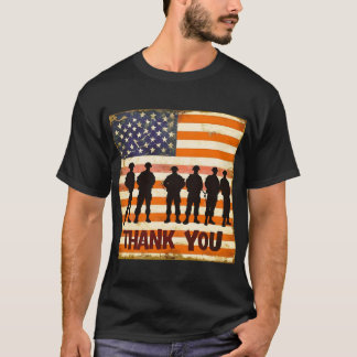 American Flag退役軍人For Your Service Tシャツ