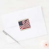 American flag スクエアシール (封筒)