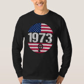 American Flag 1973 Protect Pro Roe Feminism Pro Ch Tシャツ (正面)