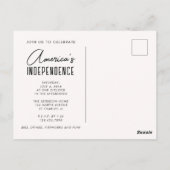 American Flag 250 Years Freedom 4th of July Party ポストカード (裏面)