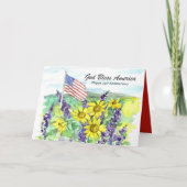 American Flag 250th Anniversary USA God Bless  カード (正面)