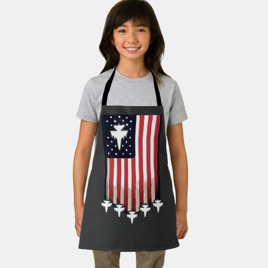 American Flag 4th of July-65079 エプロン (インサイチュ)