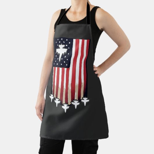 American Flag 4th of July-65079 エプロン (インサイチュ)