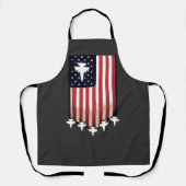 American Flag 4th of July-65079 エプロン (正面)