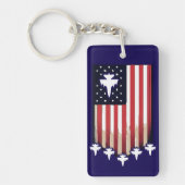 American Flag 4th of July-65079 キーホルダー (正面)