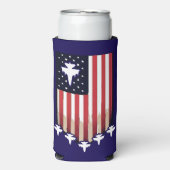 American Flag 4th of July-65079 スリム缶クーラー (Seltzer正面)