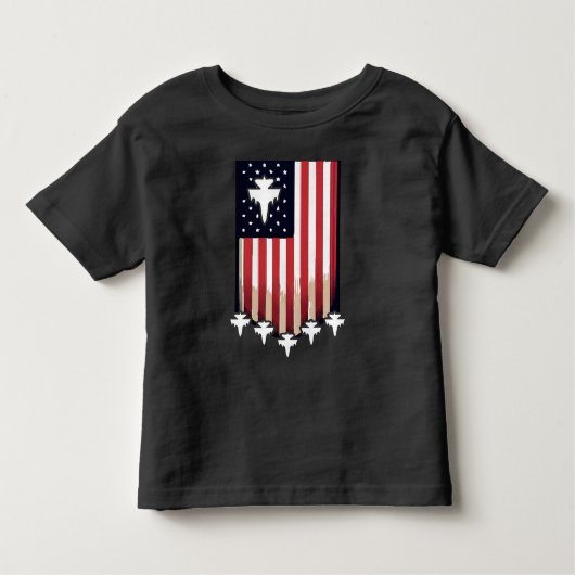 American Flag 4th of July-65079 トドラーTシャツ (正面)