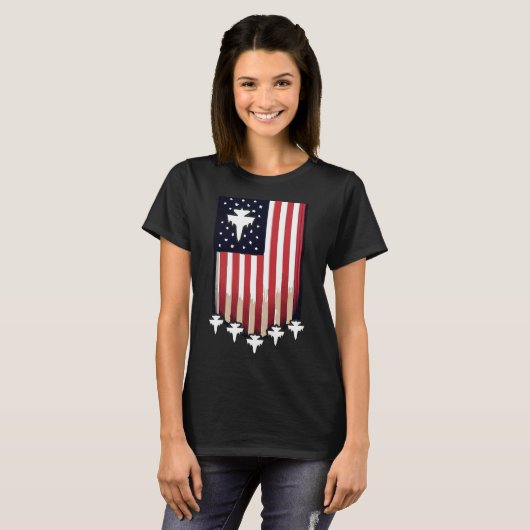 American Flag 4th of July-65079 Tシャツ (正面フル)
