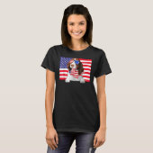 American Flag 4th Of July English Springer Spaniel Tシャツ (正面フル)