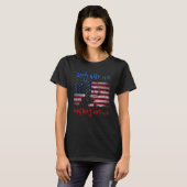 American Flag 4th of July hey Hate Us Cuz They Ain Tシャツ (正面フル)