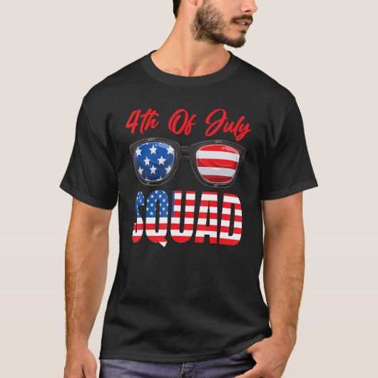 American Flag 4th Of July Squad 4th Of July Tシャツ (正面)