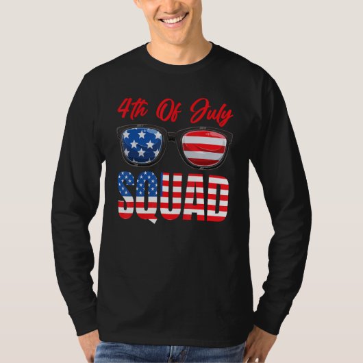 American Flag 4th Of July Squad 4th Of July Tシャツ (正面)