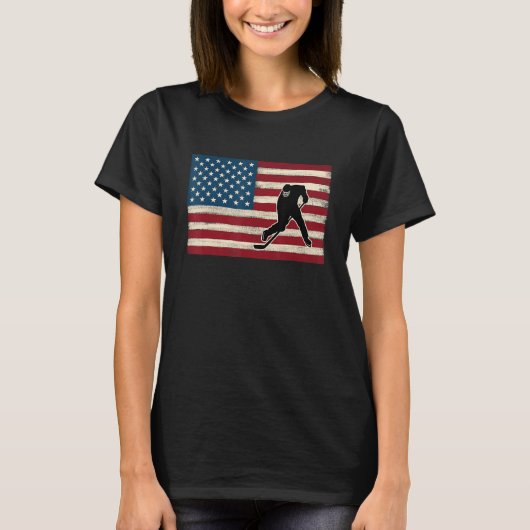 American flag 4th of July USA Patriotic Field Ice Tシャツ (正面)