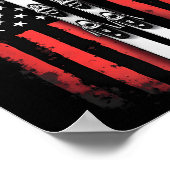 American Flag Alpine Skiing Skier _5  ポスター (角)