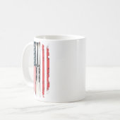 American Flag Alpine Skiing Skier _6 コーヒーマグカップ (正面左)