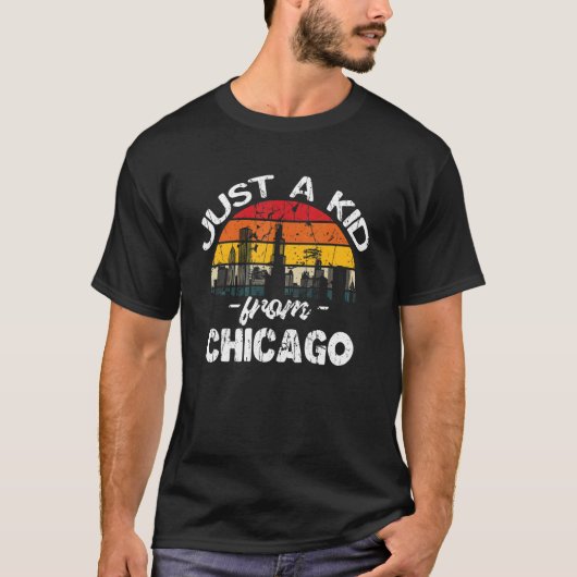 American Flag America USA  American Chicago City R Tシャツ (正面)