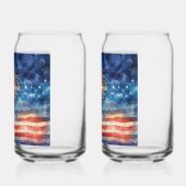 American flag and fireworks. Drinkware Set ガラス缶 (左)