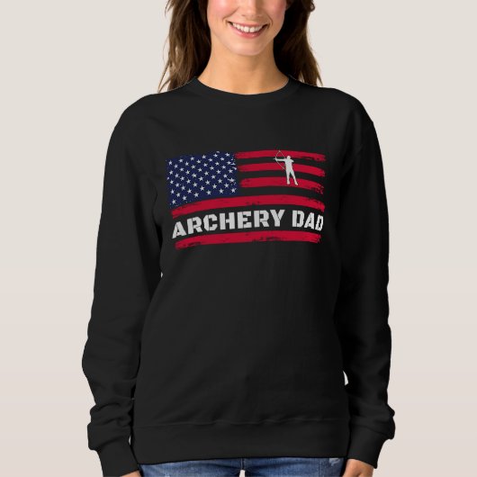 American Flag Archery Dad Father's Day スウェットシャツ (正面)