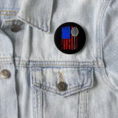 American Flag Badminton  缶バッジ (インサイチュ)