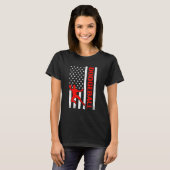 American Flag Ball Game 4th of July men Gaga Ball Tシャツ (正面フル)