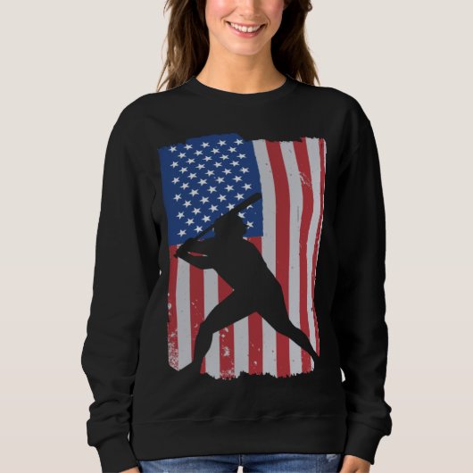 American Flag Baseball スウェットシャツ (正面)