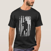 American Flag Baseball Baseball Tシャツ (正面)
