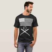 American Flag Baseball Flag white design Tシャツ (正面フル)