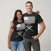 American Flag Baseball Flag white design Tシャツ (ユニセックス)