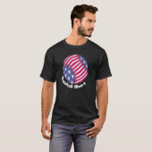 American Flag Baseball Softball Mom Mother Mama Co Tシャツ (正面フル)