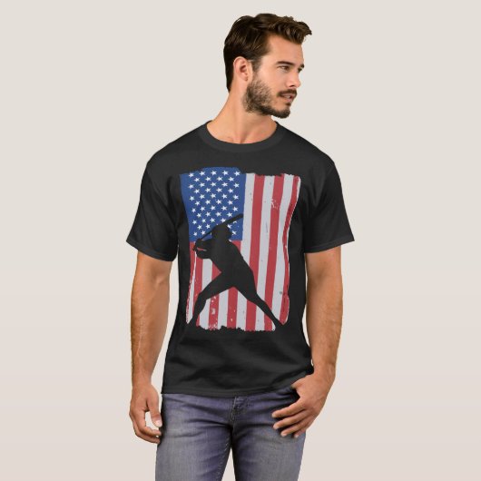 American Flag Baseball Tシャツ (正面フル)