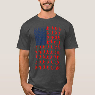 American Flag Baseball Team Gifts Tシャツ
