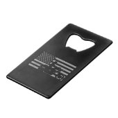 American Flag Biker Motorcycle Short Sleeve クレジットカード栓抜き (正面アングル)