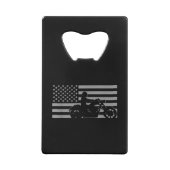 American Flag Biker Motorcycle Short Sleeve クレジットカード栓抜き (裏面)