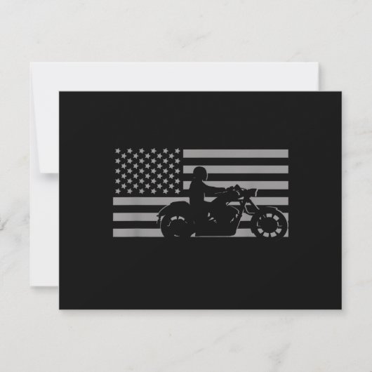 American Flag Biker Motorcycle Short Sleeve セーブザデート (正面)