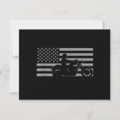 American Flag Biker Motorcycle Short Sleeve セーブザデート (裏面)