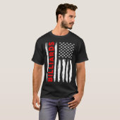 American Flag Billiards USA Men Women US Flag Tシャツ (正面フル)