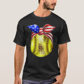 American Flag Bnadana Baseball Red White Blue 4th  Tシャツ (正面)