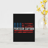 American Flag Boating Clothing Men's Black Pontoon カード (黄色い花)