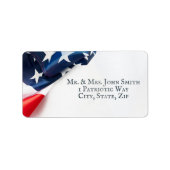 American Flag Border Return Address Label ラベル (正面)