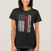 American Flag Bowling Patriotic Bowler Tシャツ (正面)