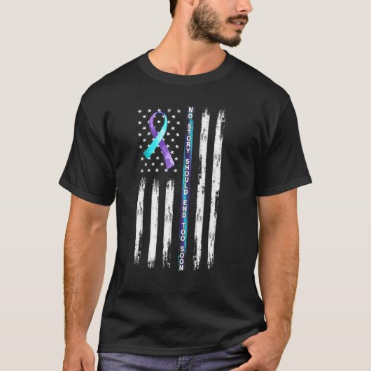 American Flag Broken Crayons Still Color Suicide P Tシャツ (正面)