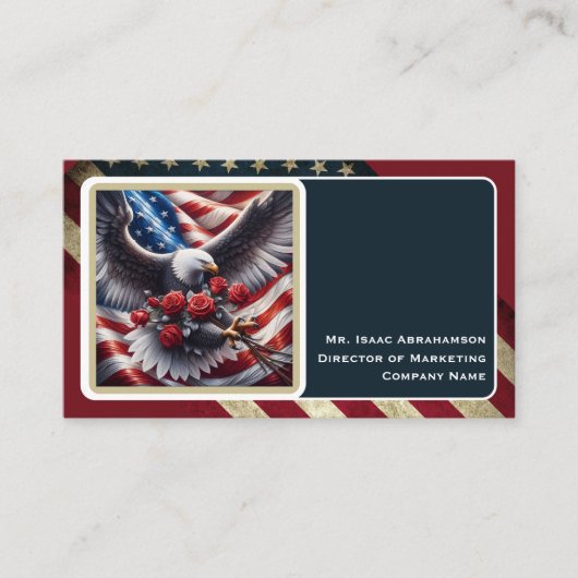 American Flag Business Card 名刺 (正面)