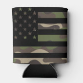 American Flag Camouflage Camo Patriotic USA 缶クーラー (裏面)